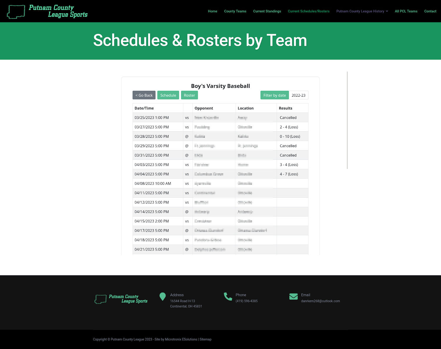 Frontend Schedules